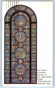 1968 Nashville Tennessee Postcard World Fellowship Window Upper Room Chapel