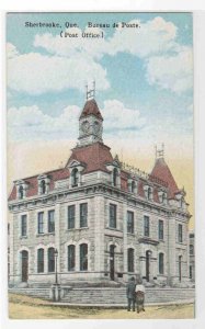 Post Office Sherbrooke Quebec Canada 1910c postcard
