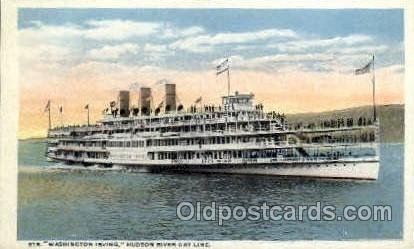 Steamer Washington Irving, Hudson River Day Line, Albany New York USA Unused 