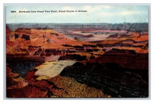 Northwest From Grand View Point Grand Canyon AZ UNP Unused DB Postcard W11