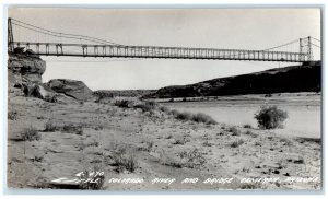 c1940's Little Colorado River And Bridge Cameron AZ RPPC Photo Vintage Postcard