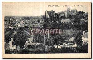 Old Postcard Chauvigny Le Chateau and the Lower Town