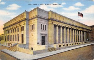 Fort Worth Texas 1940s Postcard Post Office