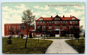 TIPTON, IN Indiana ~ ST. JOSEPH'S ACADEMY 1914 Lithochrome Postcard