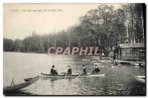 Postcard Old Lyon Lake Parc de la Tete Gold