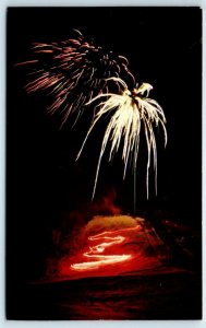 McHENRY, Maryland MD ~ Torch Light Parade WISP SKI RESORT Fireworks Postcard