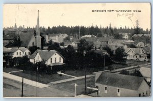Vancouver Washington Postcard Bird's-Eye View Exterior House Street 1910 Vintage