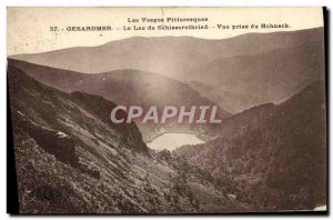 Old Postcard Gerardmer Lake From Schiessrothried View from Hohneck