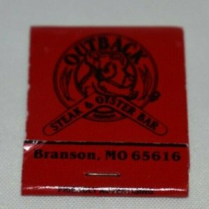 Outback Steak & Oyster Bar Branson Missouri Matchbook