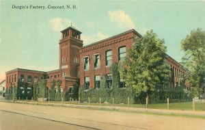 Concord New Hampshire Durgin's Factory Litho Postcard