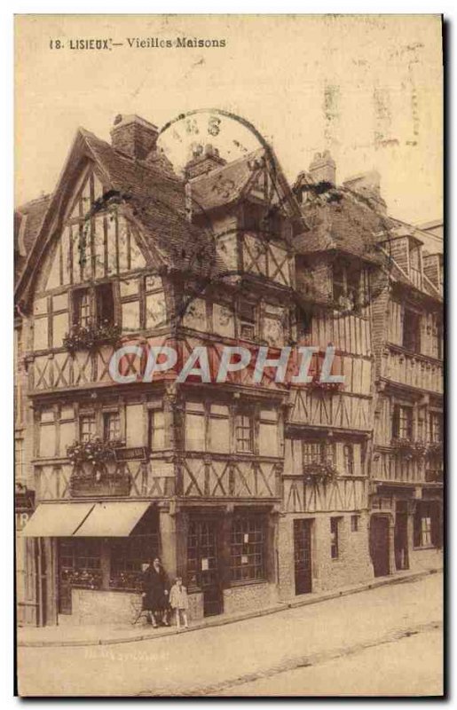 Old Postcard Lisieux Old Houses