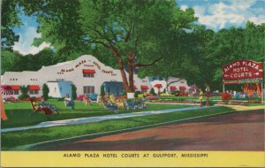 Postcard Alamo Plaza Hotel Courts Gulfport MS Mississippi