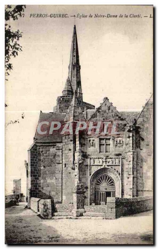 Old Postcard Perros Guirec Church of Our Lady of Clarity