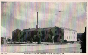 US Army WW2   Camp Pickett, Virginia  Division Headquarters  - Postcard