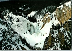 Winter Snow View Lower Falls Yosemite Upper Geyser Basin Postcard