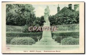 Old Postcard Hery Monument Aux Morts Army