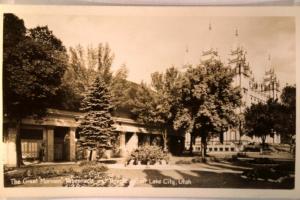 pre-1950 rppc MORMOM TABERNACLE EXTERIOR Salt Lake City Utah UT Postcard y1327