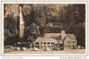Multnomah Lodge and Falls Columbia River Highway Oregon 1952 Real Photo