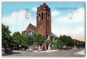 1947 First Presbyterian Church Atlantic City New Jersey Antique Vintage Postcard 