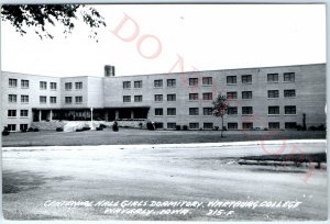 c1950s Waverly, IA RPPC Centennial Hall Girls Dorm Wartburg College Photo A110