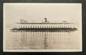 Mint Vintage Ferry MS Willapa Bemerton Route Real Photo Postcard RPPC