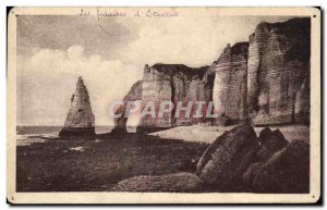 Old Postcard Etretat Cliffs