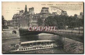 Paris - 4 - The Pont d & # & # 39Arcoe and 39Hotel City - Old Postcard
