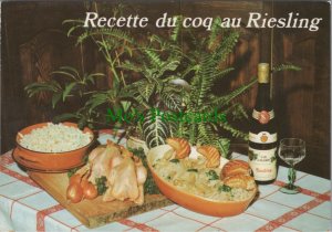 Food & Drink Postcard-Recipe - Recette Du Coquelet Au Riesling, L'Alsace RR13740