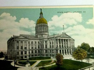Vintage Postcard 1920's State Capital Atlanta GA Georgia