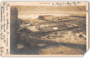 Antique RPPC Carson, Louisiana Lumber Mill 1908 Rare Vintage Photo Postcard