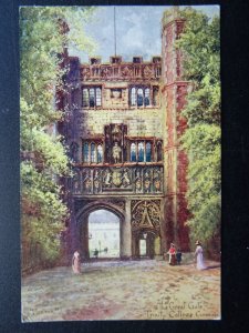 Cambridge 2 x TRINITY COLLEGE Gate & Clock Tower Old Postcards by Boots Chemist