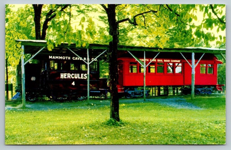 Vintage Railroad Train Locomotive Postcard - Mammoth Cave Railroad