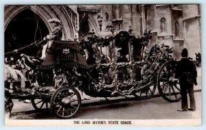 RPPC LONDON, UK England ~ The LORD MAYOR'S STATE COACH Real Photo Postcard