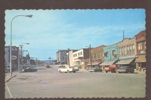 EDMONDSTON NEW BRUNSWICK CANADA DOWNTOWN STREET SCENE CARS POSTCARD