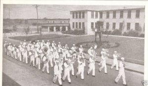 Vintage Postcard Military Band Camp Endicott RI Navy NR