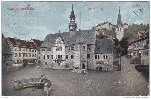 BLANKENBURG-HARZ (Saxony-Anhalt), Germany, PU-1908; Marktplatz