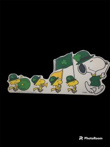 Vintage 1965 Hallmark Peanuts Snoopy Woodstock St Patrick’s Day Diecut