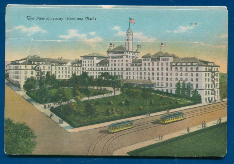 Hot Springs National Park Arkansas ar Lamar Bathhouse Ozark bath postcard folder