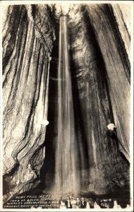 Chattanooga TN Lookout Mountain Caverns Ruby Falls Cline 1-W-3 RPPC Vintage PC