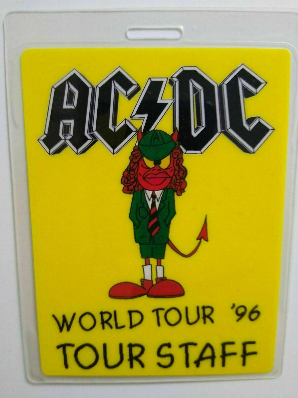 AC/DC Red Devil Backstage Pass Original 1996 Hard Rock Music Concert ...