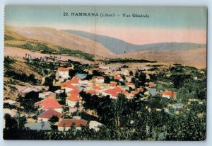 Hammana Lebanon Postcard General and Aerial View 1926 Vintage Posted