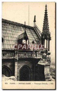 Old Postcard Paris Notre Dame Transept