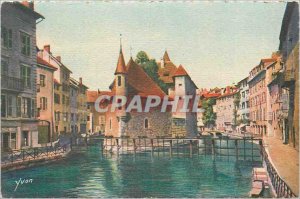 Old Postcard Annecy Haute Savoie Palace I Island and the Canal du Thiou