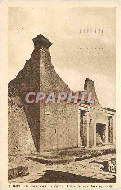 'Postcard Ancient Pompeii Nuovi scavi sulla Via Casa dell''Abbondanza signorile'