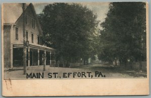 EFFORT PA MAIN STREET ANTIQUE POSTCARD 