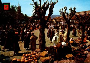 Morocco Typical Market Scene
