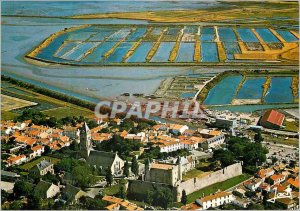 Postcard Modern Noirmoutier Noirmoutier Colors Vendee Le Chateau L'Eglise St ...