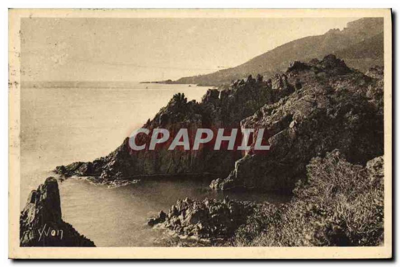 Postcard Old French Riviera Le Trayas Var Les Rochers