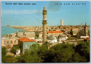 Tel Aviv Israel 1977 Continental Postcard View From Ancient Jaffa