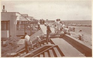 Jaywick Sands Boy Gang Approaching East Essex Vintage Real Photo Postcard